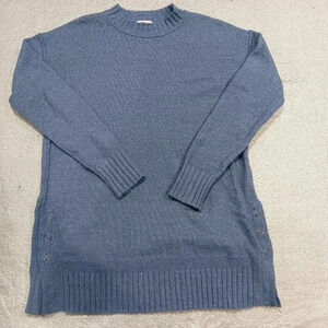 Caslon Cozy Knit Tunic Sweater Top Womens XS Relaxed Mock Neck Coastal Grandma